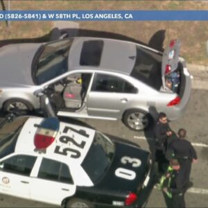 Pursuit suspect in custody in South L.A.