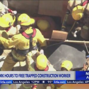 Fire crews work hours to rescue trapped construction worker in Loz Feliz