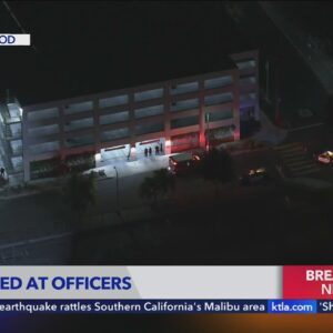 Report of shots fired at police officers in North Hollywood