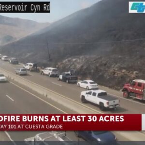 SLO 101 FWY FIRE BREAKING