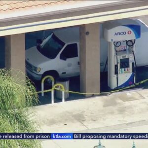 Suspicious vehicle left near pumps at SGV gas station