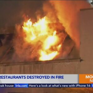 Whittier restaurants burned as fire ravages strip mall