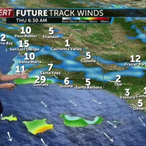 Wind alerts issued, cooler weather for Thursday