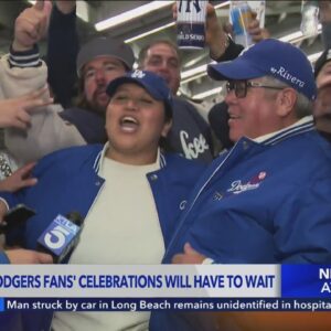 Fans cheer on Dodgers despite failure to sweep Yankees in Game 4 of World Series