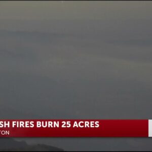 Fire crews respond to seven separate vegetation fires along Highway 246 west of Buellton