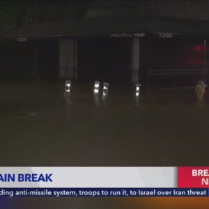 Busy street in Los Angeles flooded after water main break