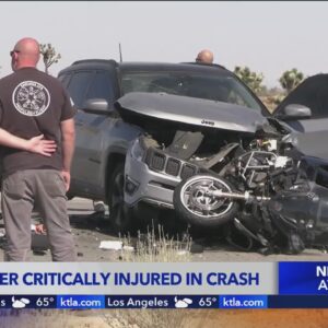 CHP officer critically injured in Palmdale crash