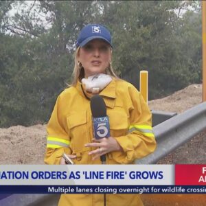 Crews race to gain containment on the 44,000 acre Line Fire