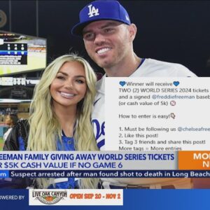 Freddie Freeman, wife add cash value prize to World Series ticket giveaway