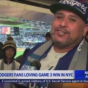 Dodger fans loving game 3 World Series in New York