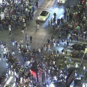 Dodgers fans take to the streets to celebrate World Series title