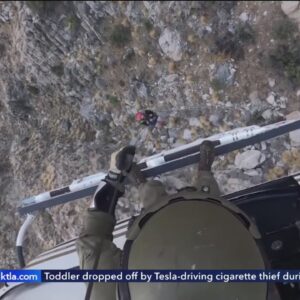 Video captured hikers being rescued from rocky ravine in Riverside County