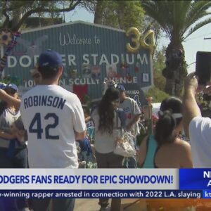 Fans celebrate as Dodgers take on Yankees for World Series Game 1