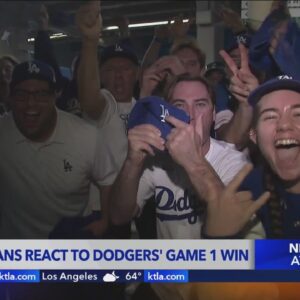 Fans react Dodgers NLCS game 1 win over Mets