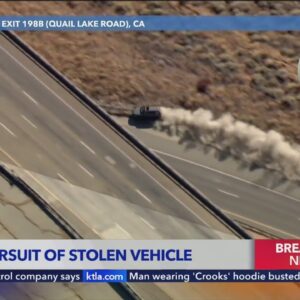 Female driver in stolen vehicle crashes along the 5 Freeway