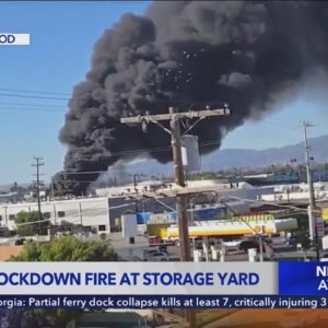 Firefighters knockdown fire at North Hollywood storage yard