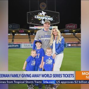 Freddie Freeman, wife giving away free tickets to World Series