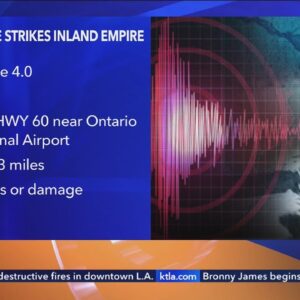 Magnitude 4 earthquake rocks Southern California’s Inland Empire