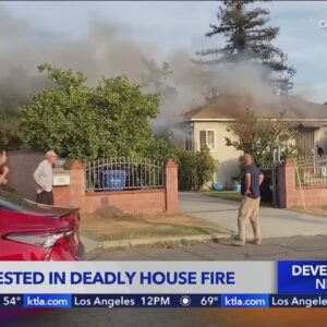 Man arrested in deadly Temple City house fire