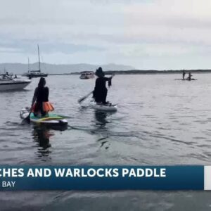 Hundreds gather for the 11th annual Witches & Warlocks Paddle in Morro Bay