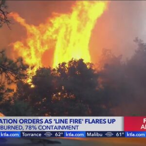 Line Fire growing again in San Bernardino Mountains; evac orders in place