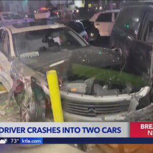 Reckless driver crashes into other cars outside South Gate 7-Eleven