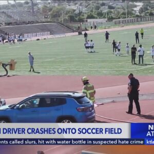 Suspected DUI driver crashes onto soccer field in Torrance