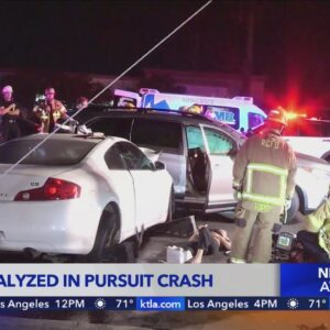 Teen paralyzed in pursuit crash in Southern California