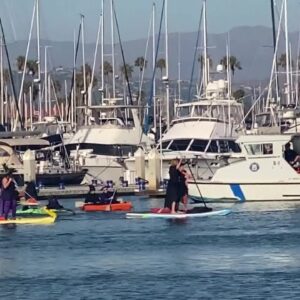 Ventura Witches Paddle fill harbor with the Halloween Spirit