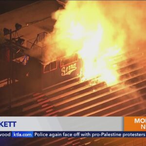 Fire erupts in press box of football field at Serra High School in Gardena