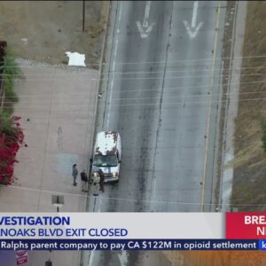 118 Freeway off-ramp shut down after pedestrian fatally struck by van