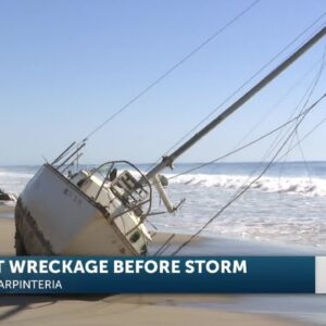 Beached boat causes a concern along Padaro Beach