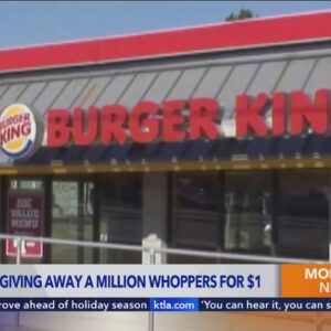 Burger King offering 1 million whoppers for $1 for limited-time