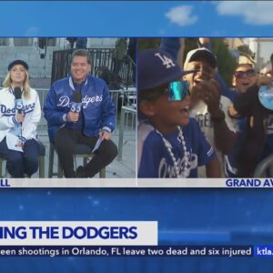 Dodgers fans crowd downtown L.A. for World Series victory parade