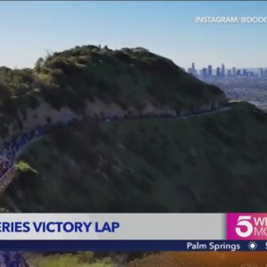 Dodgers fans take 6 mile 'victory lap' hike