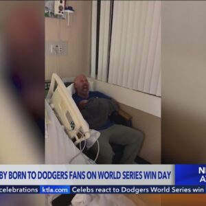 Dodgers fans welcome baby on the same day as World Series win