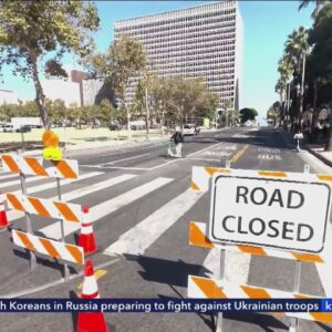 Preparations begin ahead of downtown L.A. parade celebrating Dodgers' World Series win