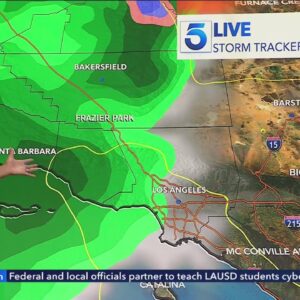 Temperatures to remain cool for the weekend with chances of rain in Southern California