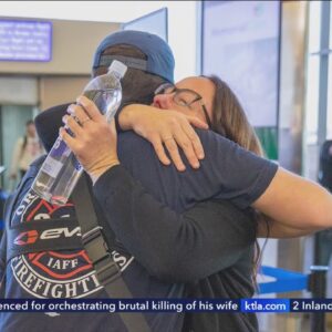 Firefighter severely injured in Orange County crash returns home