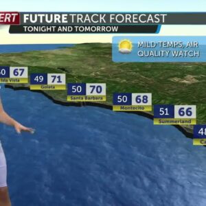 Pleasant temperatures for the Central Coast Saturday, air quality alert continues for Ventura ...