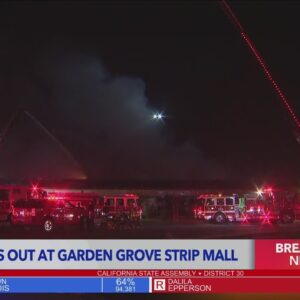 Garden Grove strip mall burns