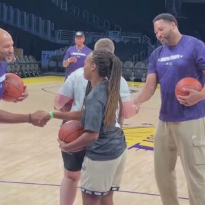 Lakers legends join Hoops for Troops ahead of Veterans Day