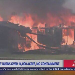 Mountain Fire burns over 14,000 acres; no containment