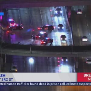 Northbound 110 Freeway in downtown L.A. completely shut down after deadly crash 