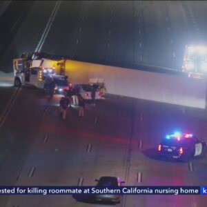 Overturned big rig shuts down EB 10 Fwy in Baldwin Park