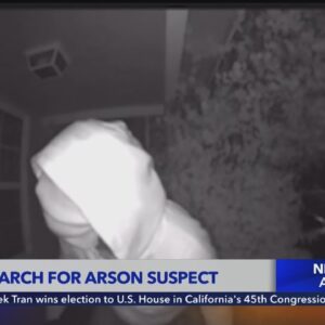 Police search for arson suspect who set Panorama City home on fire