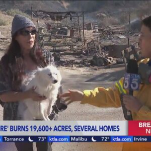 Residents who lost homes in the Mountain Fire speak with KTLA