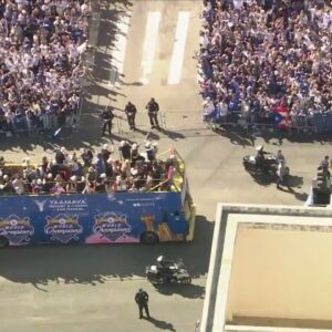 SKY5 coverage of the Dodgers World Series Championship rally