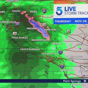 Thanksgiving could be another rainy day in California