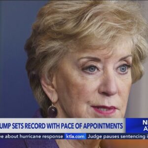 Trump sets record with pace of appointments